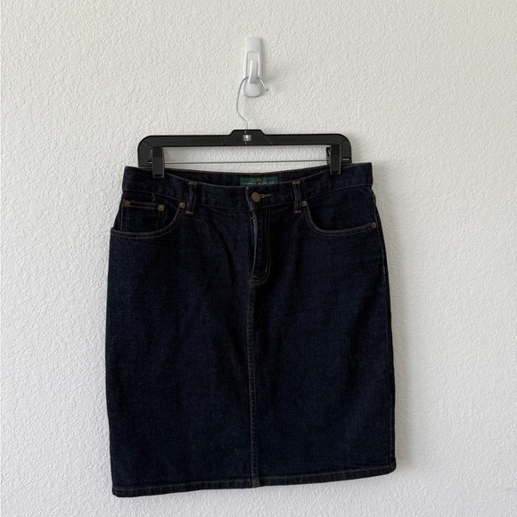 Ralph Lauren Dark Blue Denim Skirt - Picture 1 of 8